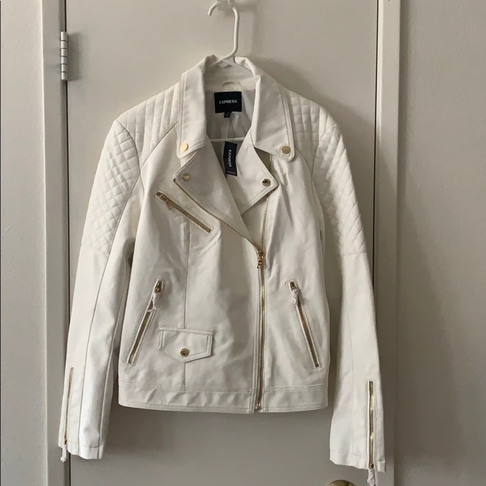 NWT Express White Moto Jacket